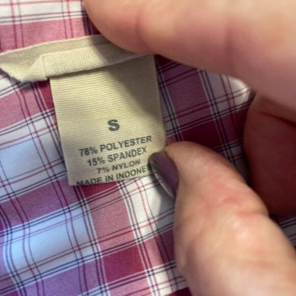Duluth Trading Company Button Down Blouse Pink Small - Picture 9 of 12